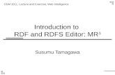 Introduction to  RDF and RDFS Editor: MR 3