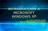 INTRODUCCIÓN A MICROSOFT WINDOWS XP