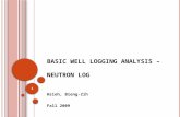 Basic well Logging Analysis –  Neutron Log