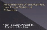 Fundamentals of Employment  Law in the District of Columbia