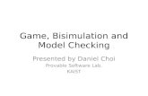 Game, Bisimulation and Model Checking