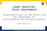 Lower  Austrian  State  Government Responsibilities of the  Office  and the department of environmental  and energy economics