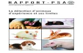 Rapport detention animaux d'experience