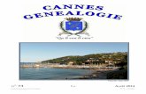 Cannes Généalogie N°73 - Avril 2014