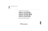 Auto-Radio Cd /MP3 com Entrada USB DEH-2200UBB (Ecra Azul) Pioneer - Manual Sonigate