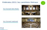 Les candidats PLR.Les Libéraux aux élections fédérales 2011