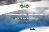 Informe de Labores Defensoria del Consumidor 2012
