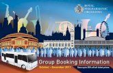 Royal Philharmonic Orchestra Group Booking Information, October - December 2011