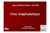 Choc anaphylactique 2009