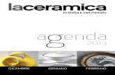 La Ceramica in Italia e nel mondo, Agenda dicembre/gennaio/febbraio 2013