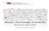 Brochure Master Sociologie d'enquête - 2011-2012