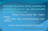 Strength-duration time constant in peripheral nerve- no abnormality in multiple sclerosis