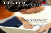 Inter-mission Vol9. no 6: Le transfert des connaissances: plusieurs formes, un seul objectif