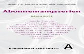 Abonnemangsserien Konserthuset Kristianstad våren 2013