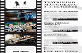 Rakvere Teatrikino mängukava 2. - 3. oktoober