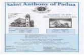 St. Anthony of Padua Weekly Bulletin.