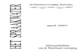 Informatiebulletin waterbuurt: april 2007