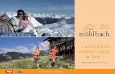 Haus Mühlbach - ... und endlich wieder Urlaub in Tirol