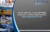 Annuaire des Membres 2012/2013