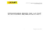 Programa Electoral Municipal CUP 2011-2015