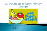La importancia de comer frutas y verduras