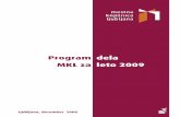 Program dela mkl za leto 2009