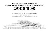 Programma feestweek Broek in Waterland 2013