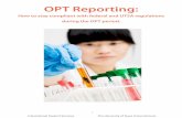 UTSA Optional Practical Training Reporting Book