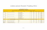 Listino prezzi Rossini Trading 2011