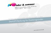 StartUP-Werbung für Existenzgründer