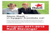 Valgprogram for Rødt Stavanget 2011 - 2015