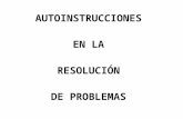 Autoinstrucciones en la resolución de problemas.