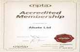 Abate NPTA Certificate