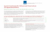 Leernetwerk Shared Service Organisaties
