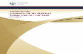 Commission des services financiers de L’Ontario : Rapport annuel 2012-2013