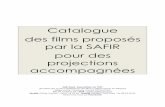 Catalogue des films proposés par la SAFIR pour des projections accompagnées