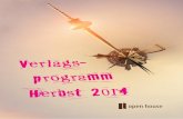 Open House Verlag – Programm Herbst 2014