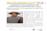 CONCIERTO EN SOLIDARIDAD POR COMUNIDADES INDIGENAS DEL CAUCA