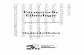 Studienleitfaden Europäische Ethnologie WS 1314