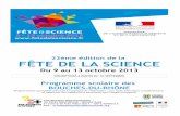 Programme Scolaires - Fête de la Science 2013 - Bouches-du-Rhône