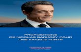 Proposition de Nicolas Sarkozy pour une FRANCE FORTE