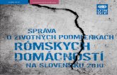 Správa o životných podmienkach rómskych domácnostína Slovensku 2010