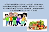 Promocja zdrowia w roku szkolnym 2012/2013