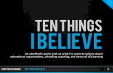 Ten Things I Believe (public version)