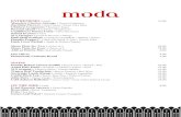 Moda Restaurant Menu and Wine List