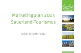 Sauerland-Marketingplan 2013