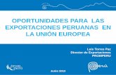 Oportunidades para las exportaciones peruanas en la Unión Europea