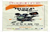 Programme du Festival Vidéo d'Orléans