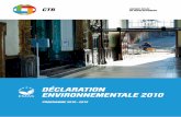 CTB Déclaration environnementale 2010-2012