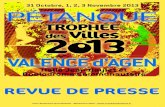 TROPHEE DES VILLES 2013 - REVUE DE PRESSE